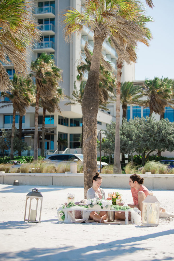 Matt and Taylor Proposal Clearwater Beach Wyndham Hotel