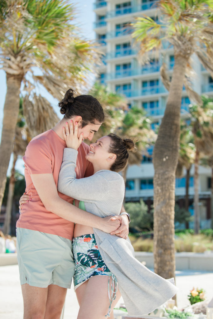 Matt and Taylor Proposal Clearwater Beach Wyndham Hotel